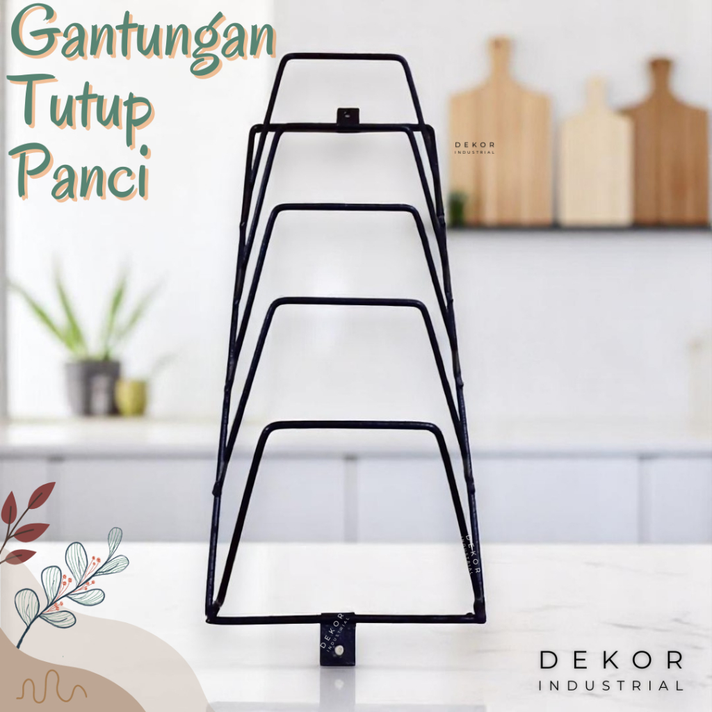 Tempat Tutup Panci Gantungan Tutup Panci | Rak Tutup Panci Rak Piring atau tempat Penggorengan