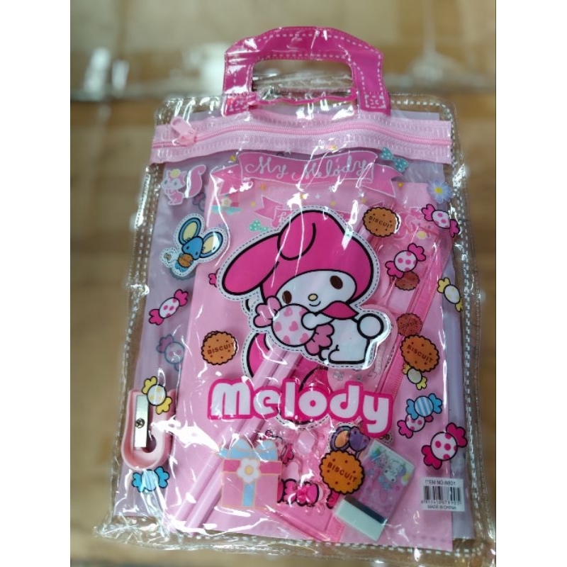 

PENSIL SET SANRIO MELODY CINNAMOROL DAN KUROMI