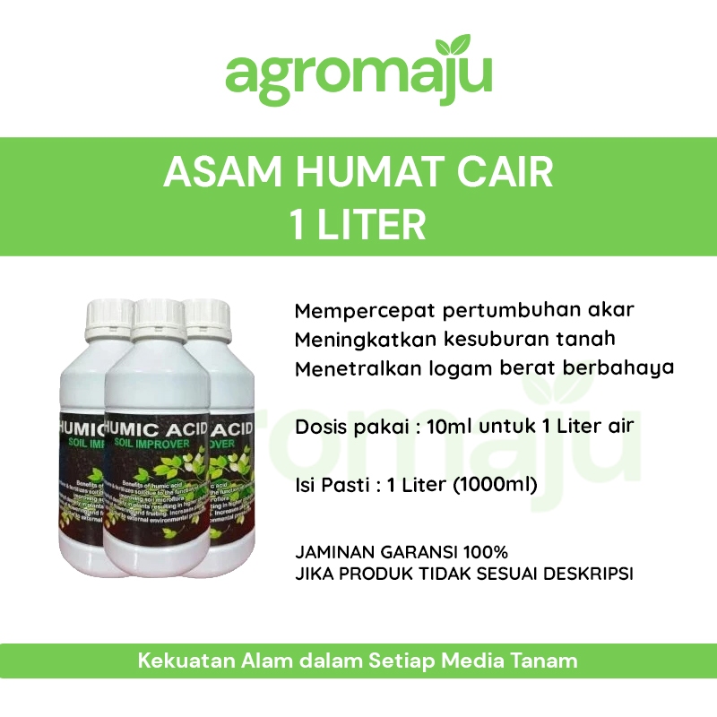 Asam Humat Cair 1000ml Pupuk Sintetis Asam Humat Cair Pupuk Sintetis