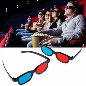 Kacamata 3D Glasses Plastik Frame 3 Dimensi / Kacamata 3D
