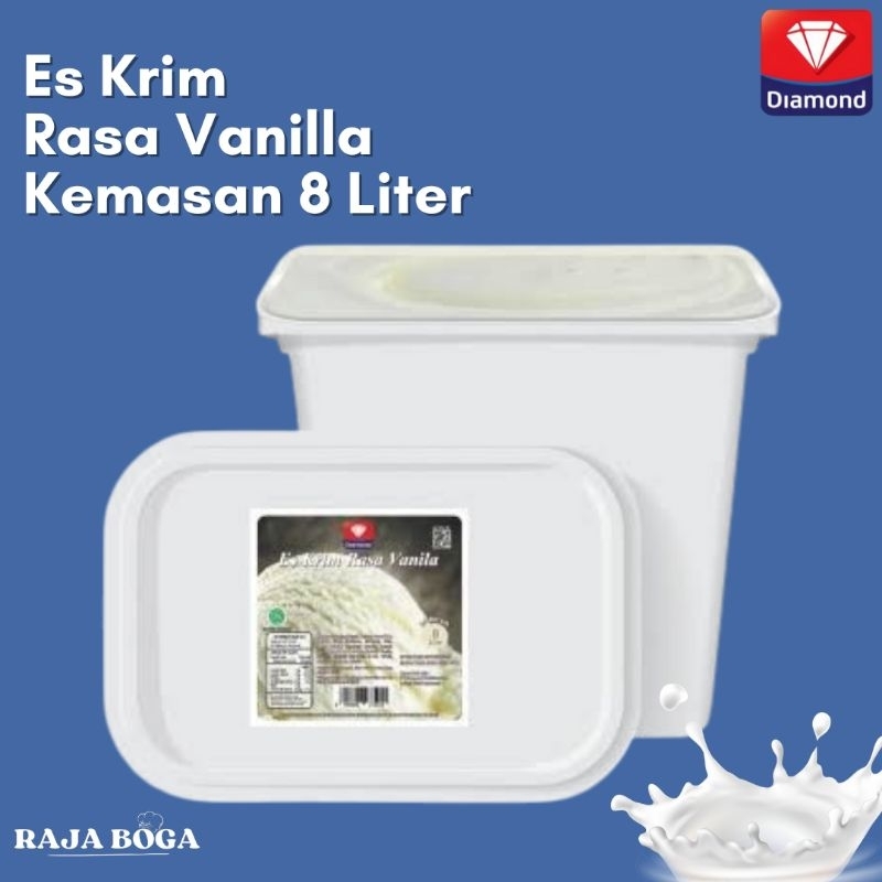 

Ice Cream Diamond Vanilla 8 Liter / Es Krim Vanilla Diamond 8 Liter