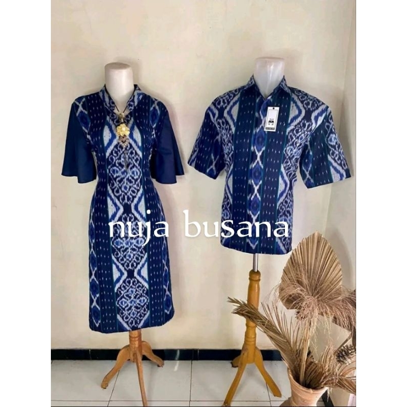 NUJA ~ BAJU NATAL TENUN SET COUPLE PASANGAN BATIK
