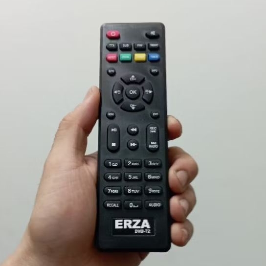 Remote Remot Set Top Box STB DVB-T2 Digital TV Tanpa Setting Erza Genesis