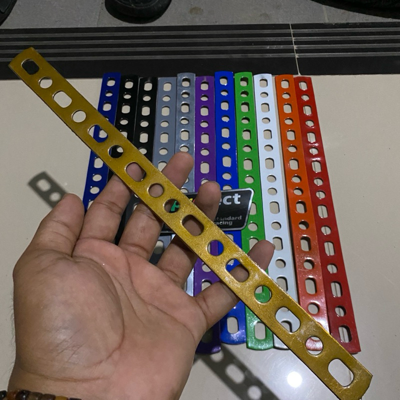 BREKET LUBANG HITAM / PLAT BESI LUBANG MULTIFUNGSI PANJANG 30CM BREKET BESI UNIVERSAL BRACKET MOTOR