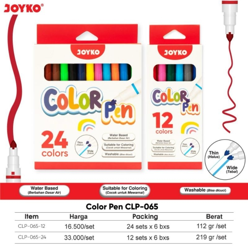 

JOYKO Color Pen Pulpen Pena Warna CLP-065