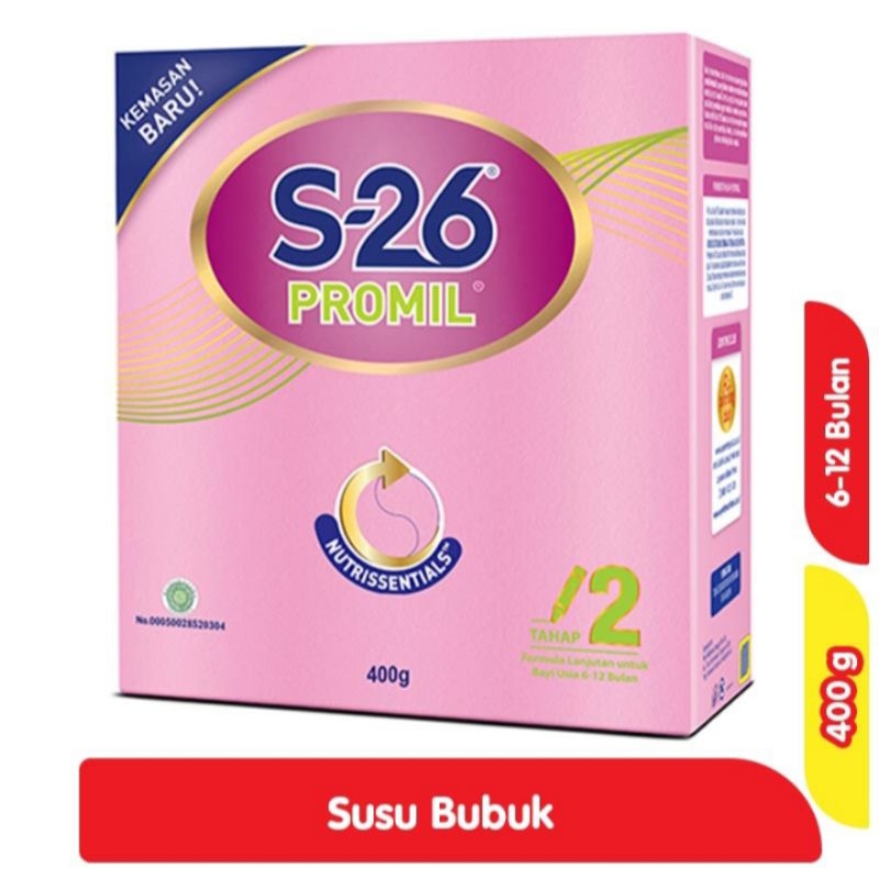 S-26 Promil Tahap 2 Susu Formula Bayi 6-12 Bulan 400 gr
