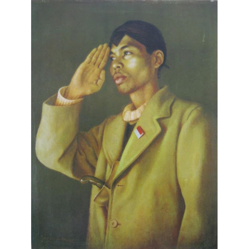 Lukisan Cetak, JENDRAL SUDIRMAN, Ukuran JUMBO, 70x100cm DAN 100x150cm/Poster Cetak/Hiasan Dinding/TA