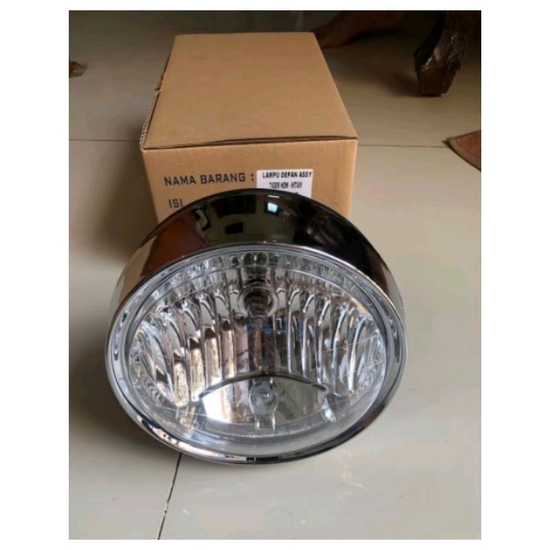 Batok Headlamp Tiger Revo Model Barong 7 Inch | Bahan Tebal & Chrome Doff | Support Daymaker