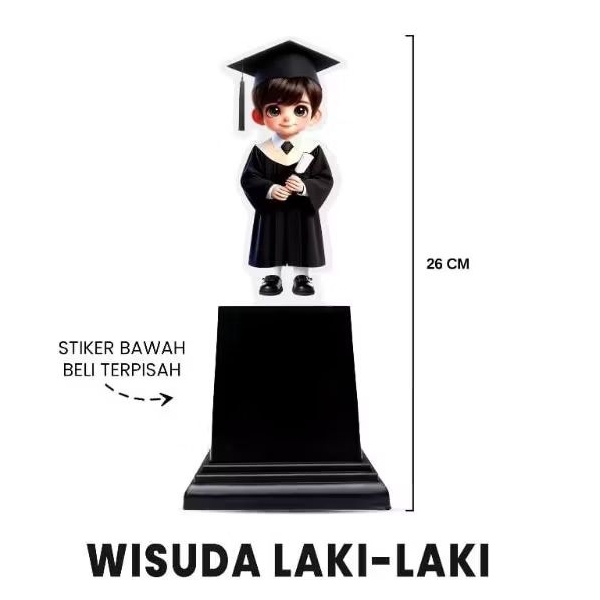 Piala wisuda anak sekolah tk paud sd plakat boneka akrilik souvenir