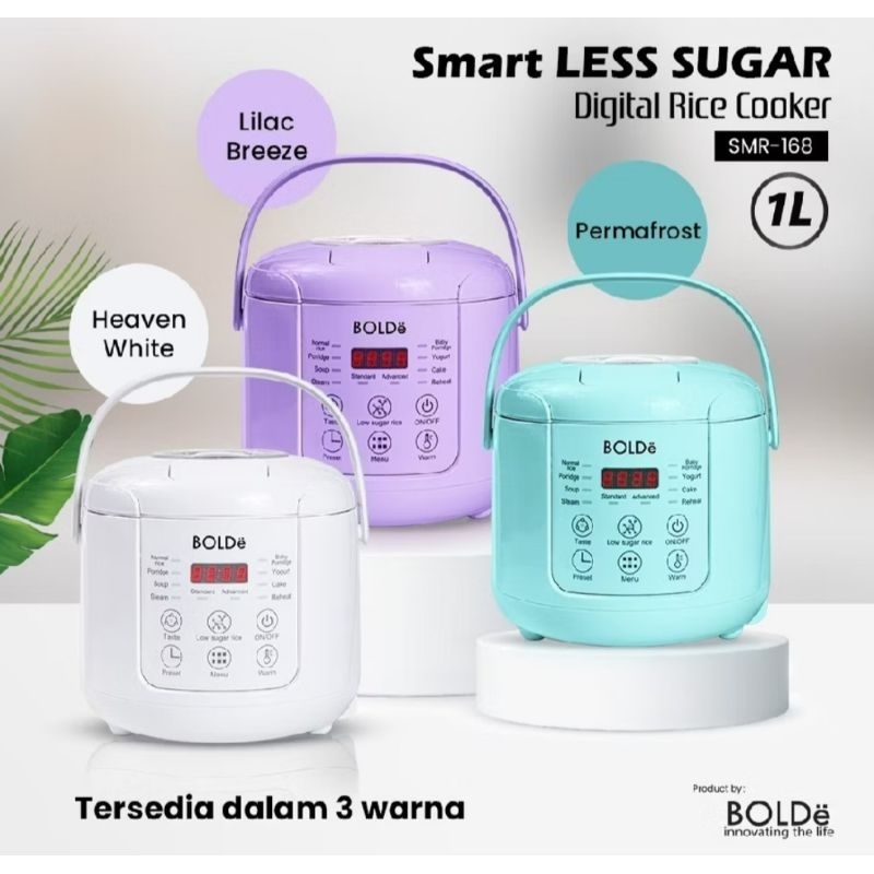 BOLDe Smart Less Sugar Digital Rice Cooker 1L