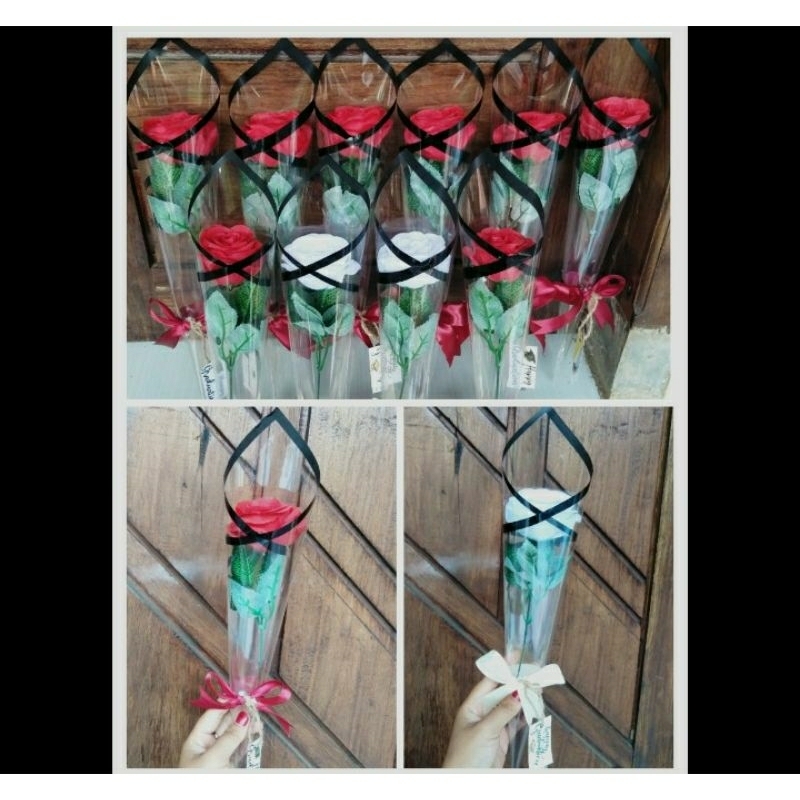 Buket 1 tangkai ,singgle rose, buket bunga, buket mawar, buket mini, buket Murah