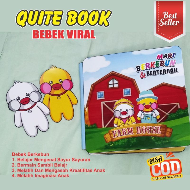 paper dolls house DUCK GARDEN mainan kertas edukatif anak bongkar pasang