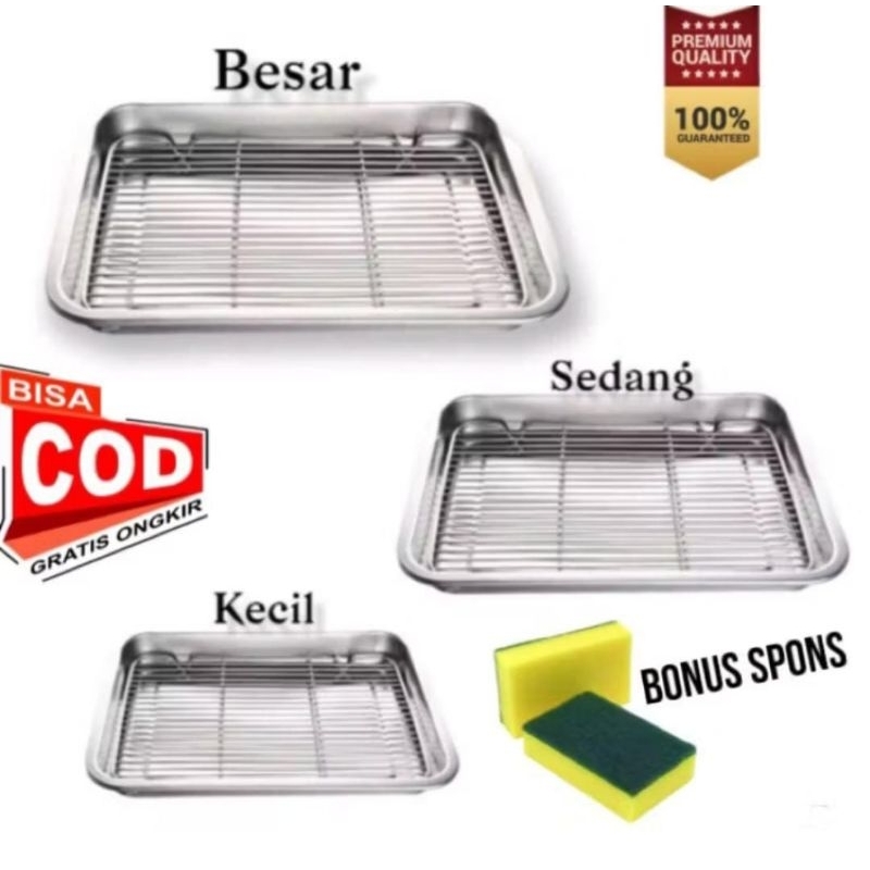 Cooling rak & Wadah peniris makanan peniris minyak peniris gorengan