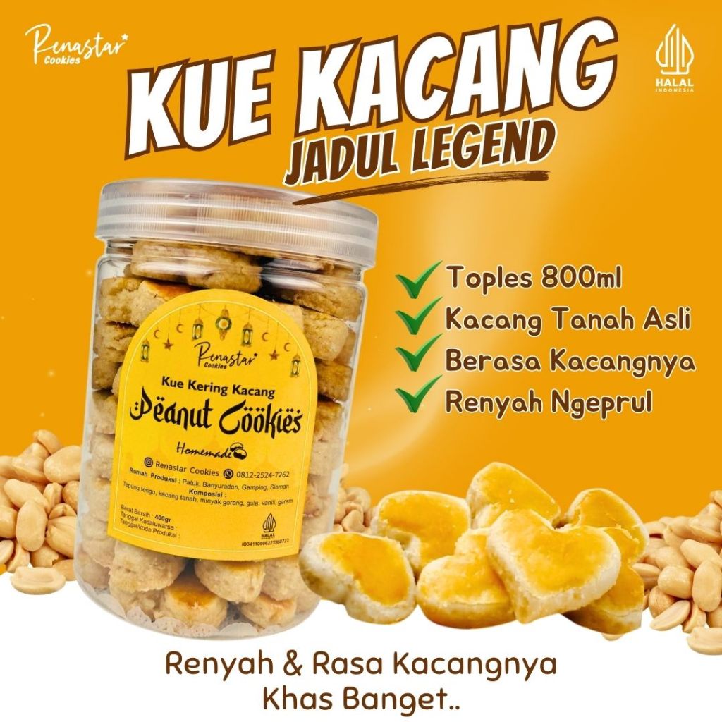 

Kue Kacang Jadul - Kacang Tanah Asli toples 800ml