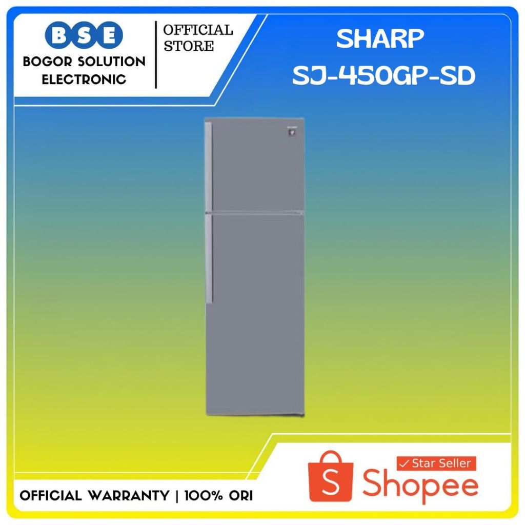 KULKAS SHARP 2 PINTU SJ450GPSD | SJ 450GP SD SHARP KULKAS 352L SJ450GP