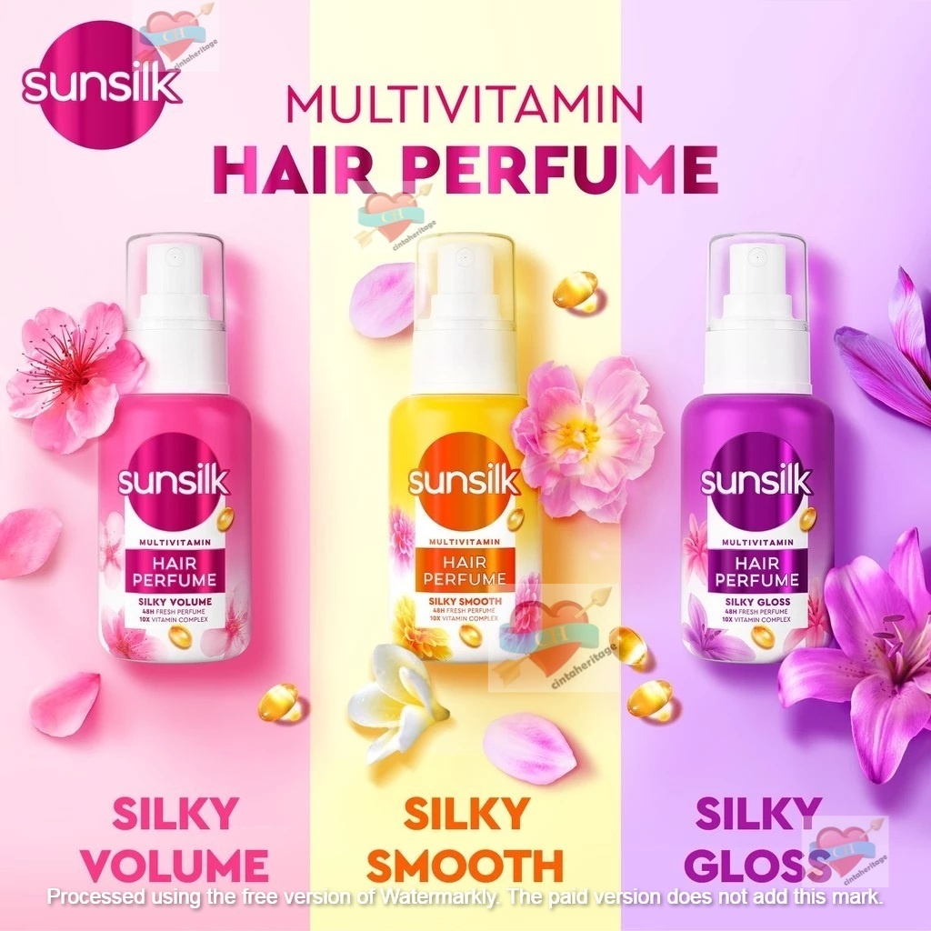 ©HERITAGE© [PROMO UNGU 100ml] SUNSILK Multivitamin Hair Perfume Series - Parfum Rambut Tahan Lama hi