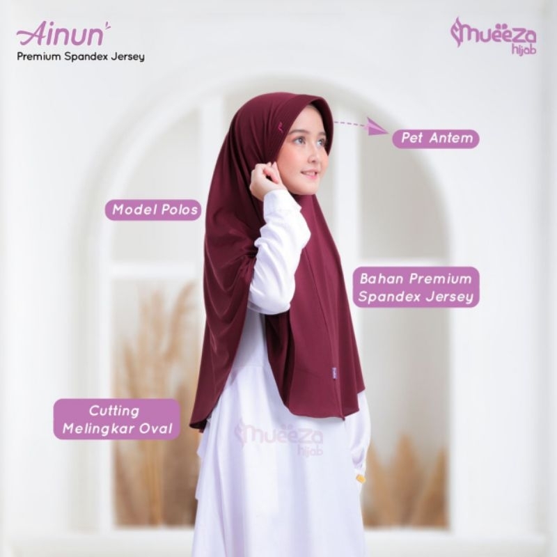 Ainun Hijab - Mueeza | Kerudung bergo anak bahan Jersey premium | Hijab anak best seller