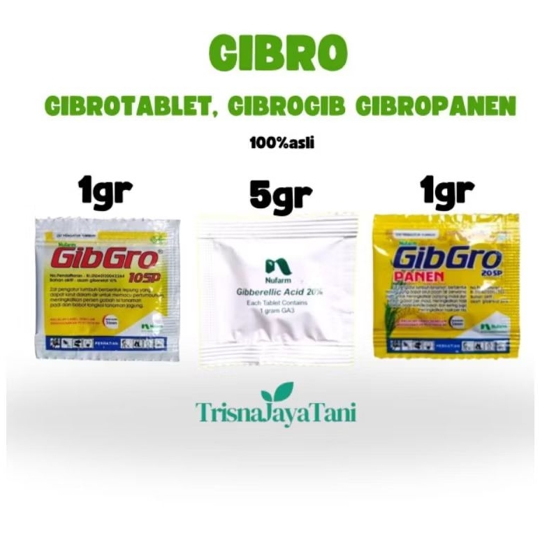 GIBRO GIBB TABLET 5GRAM&GIBGRO 1GRAM&GIBGRO PANEN 1GRAM