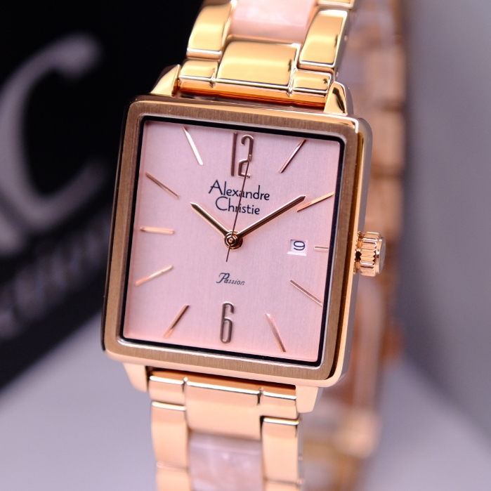 Alexandre Christie Wanita Original Warna Rose Gold Pink - AC2B80