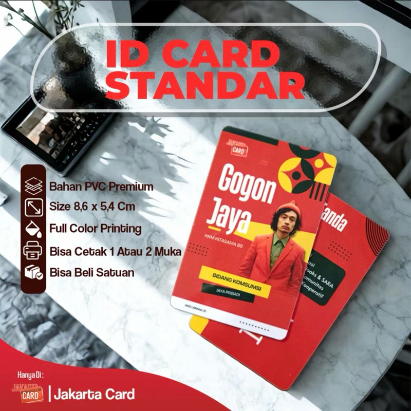 

ID Card PVC Berkualitas - Id Card untuk kantor/ komunitas/ event dll murah cepat bagus