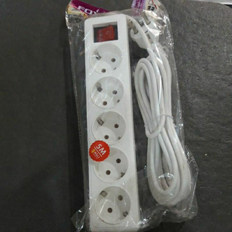 terminal colokan listrik +kabel 5lubang 5mt