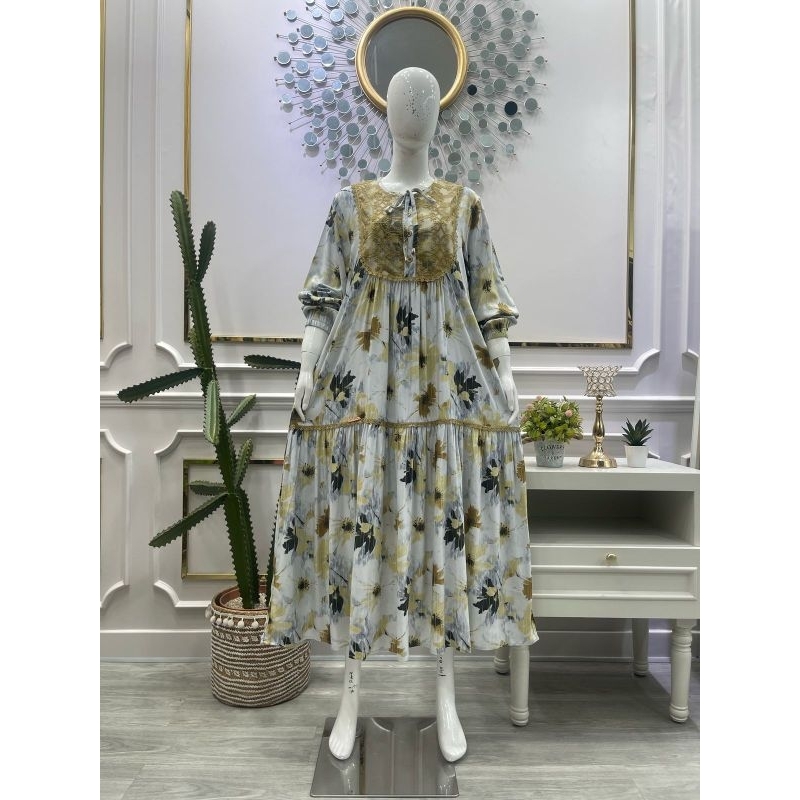 Dress Midi Salvina ys motif songket