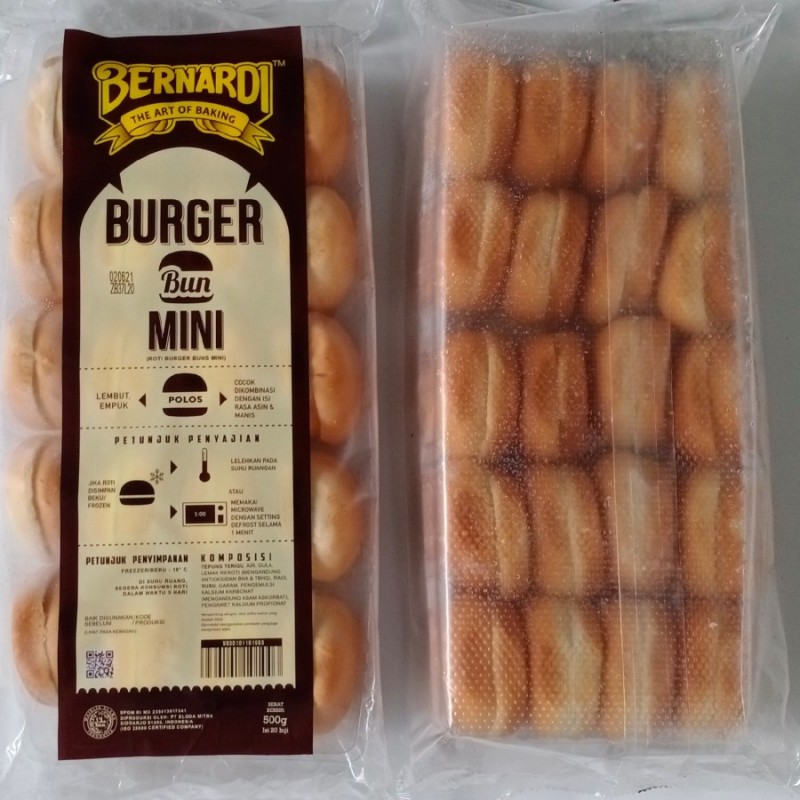 

Bernardi roti burger mini isi 20