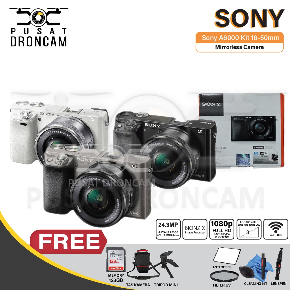 SONY ALPHA A6000 KIT 16-50MM / SONY A 6000 ORIGINAL MIRRRORLESS CAMERA