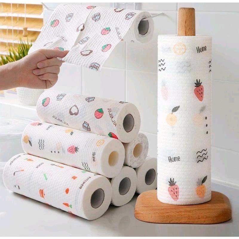 Tissu Gulung Roll Tisu Dapur Lazy Wipes Tisu Roll Gulung Dapur