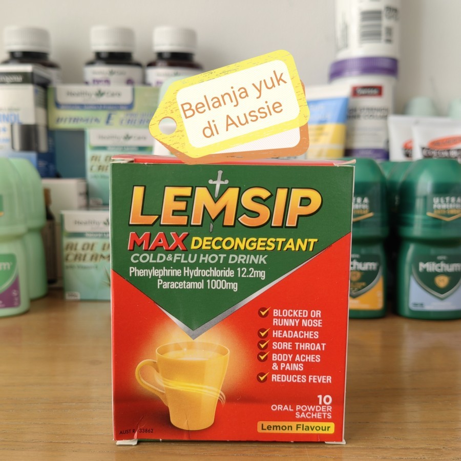 

LEMSIP MAX DECONGESTANT COLD & FLU HOT DRINK LEMON FLAVOUR