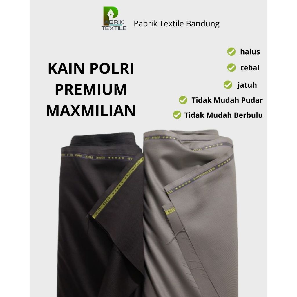 Kain Polri Kain PDH Polri/ Kain Setelan Seragam Dinas PDH Polri Wool Adem Lembut