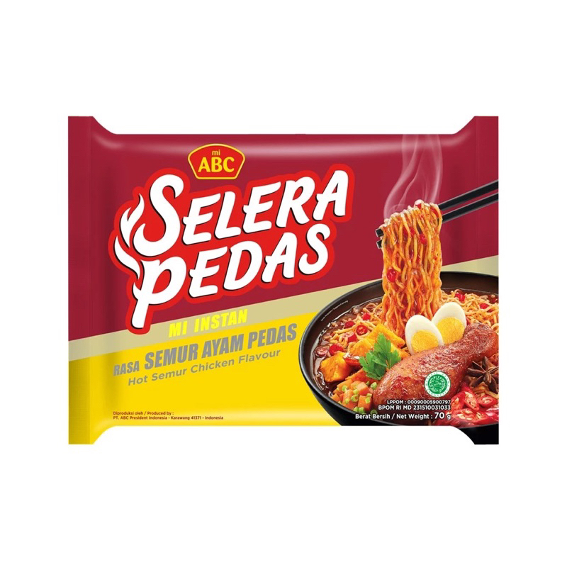 

MIE ABC SELERA PEDAS SEMUR AYAM 70GR