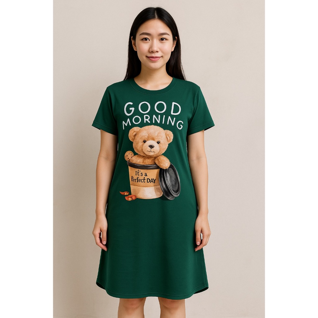 Dress Voxy Premium Motif Beruang/ Kartun