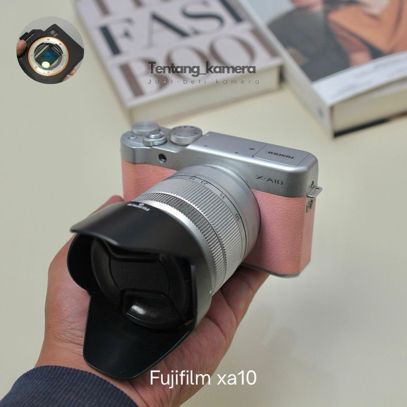 MIRORLESS FUJIFILM XA10 LENSA KIT 16-50mm WIFI LAYAR FLIP
