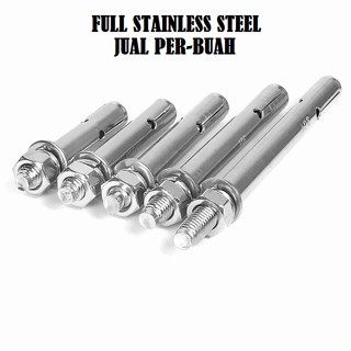 Dinabolt Stainless Steel M 8 x 40 mm Kunci 10 Baut Beton Dina bolt Tanam Baut Bracket Dynabolt Jangk