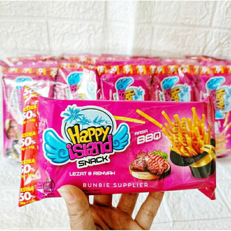 

Happy Island Snack Rasa BBQ Lezat dan Renyah 28gr