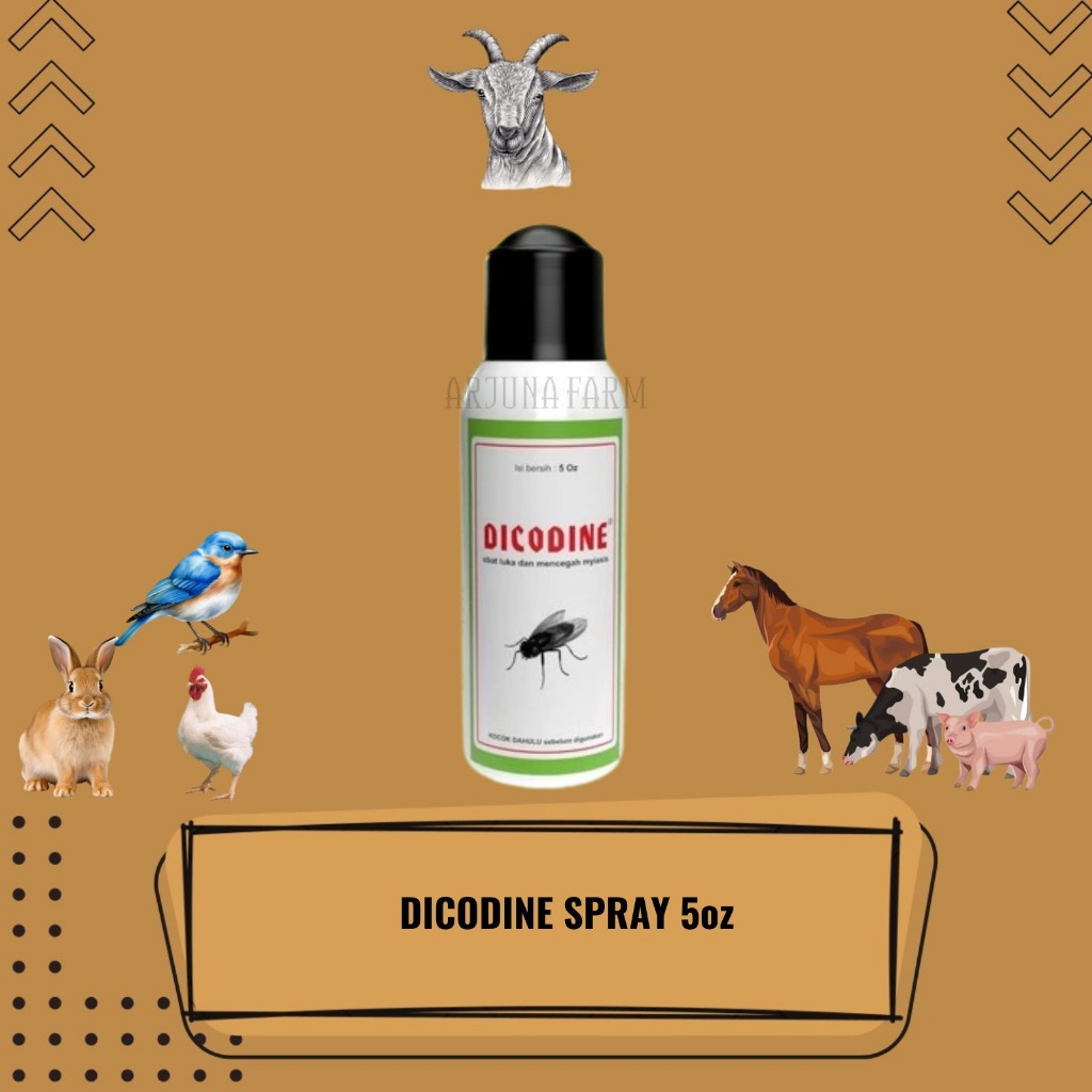 DICODINE Spray Obat Luka Hewan Bebas Lalat