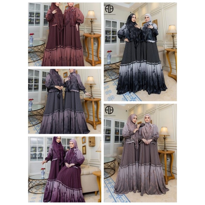 Gamis set segi4 Belina Series by Agoest Hanggono / gamis agoest hanggono original terbaru