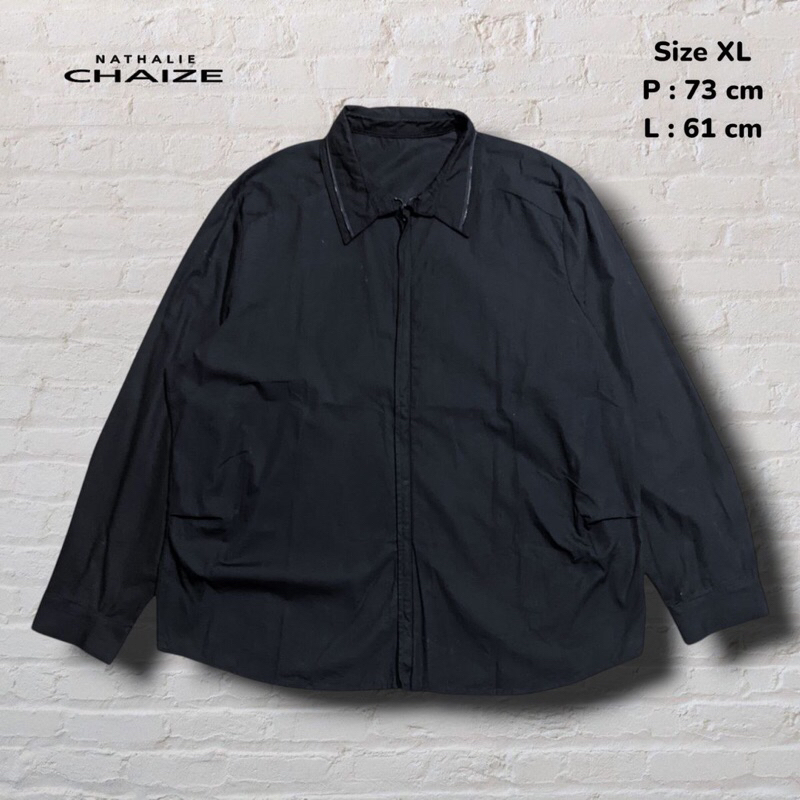 Size XL Jacket Outer Nathalie Chaize Hitam    Second Preloved #K89