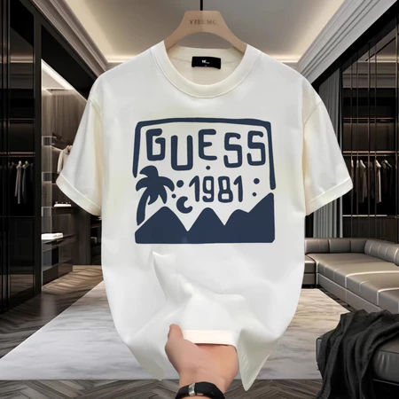 【COD】 KAOS personalitas t shirt kaos putih pria STIKER DEPAN BELAKANG kaos los angles / KAOS DISTRO 