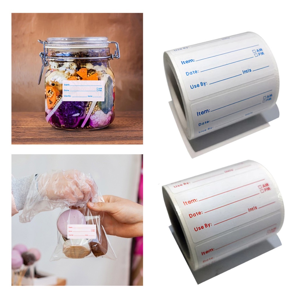 

500pcs Sticker Expired Date Produk Food Botol Bumbu Penyimpanan Makanan Tahan Air Stiker Label