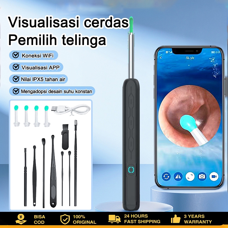 Korek HD Kuping Kamera LED Smart Pembersih Telinga Kamera Kuping Led Korek Kuping Bayi Alat Pembersi