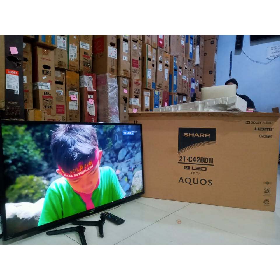 TV LED SHARP 42 INC SUDAH DIGITAL SIAP PAKAI TANPA STB 5034