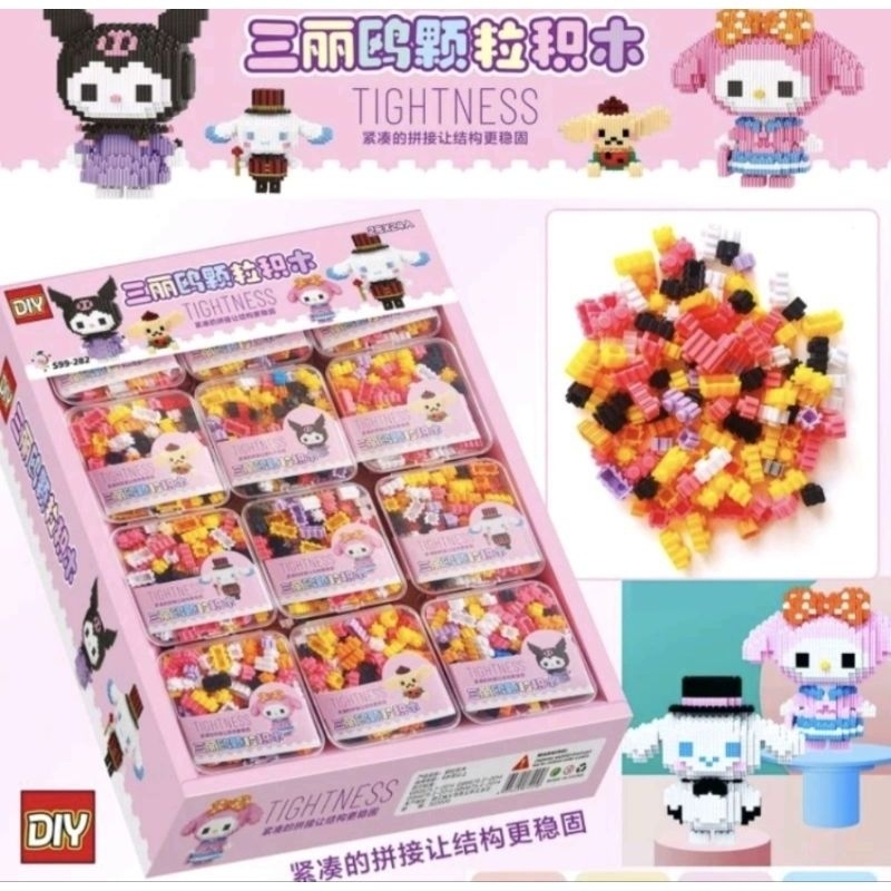 Mainan Balok Susun/Mainan Lego Bricks Sanrio Lotso Puszle Edukasi