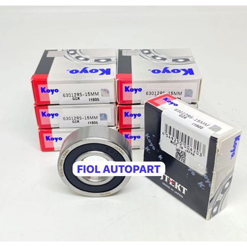 BEARING 63012RS-15mm KOYO 6301 2RS - 15mm KOYO TUTUP KARET