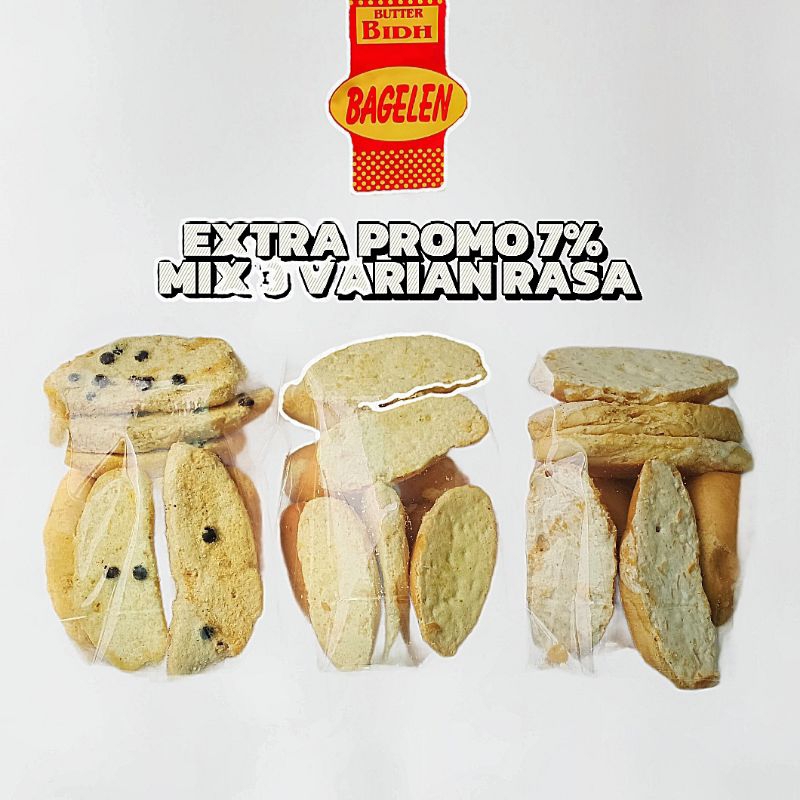 

Roti Bagelen 3 Premium BIDH (Keju Butter Choco Chips) Kemasan 100gr