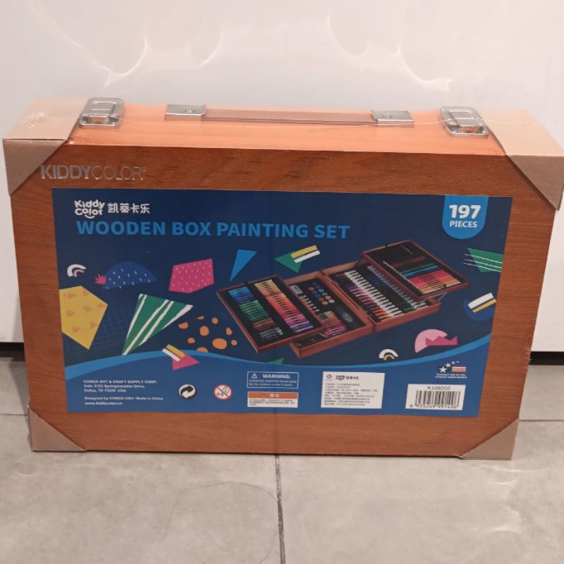 

KIDDY COLOR WOODEN BOX PAINTING SET 197PCS