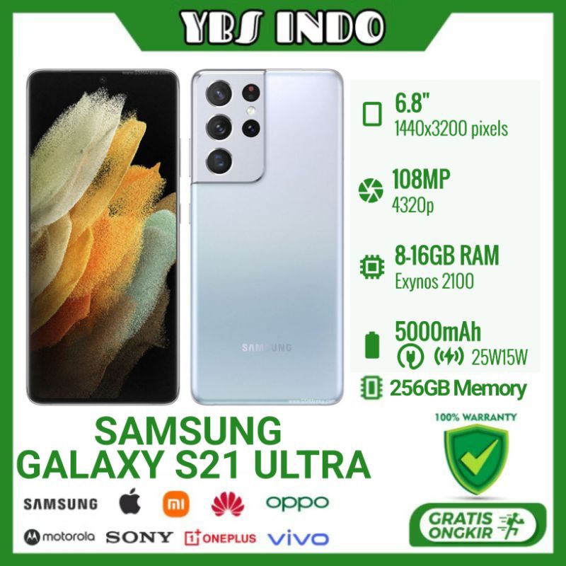Samsung Galaxy S21 Ultra Ram 12/256Gb - Smartphone Bekas Bergaransi