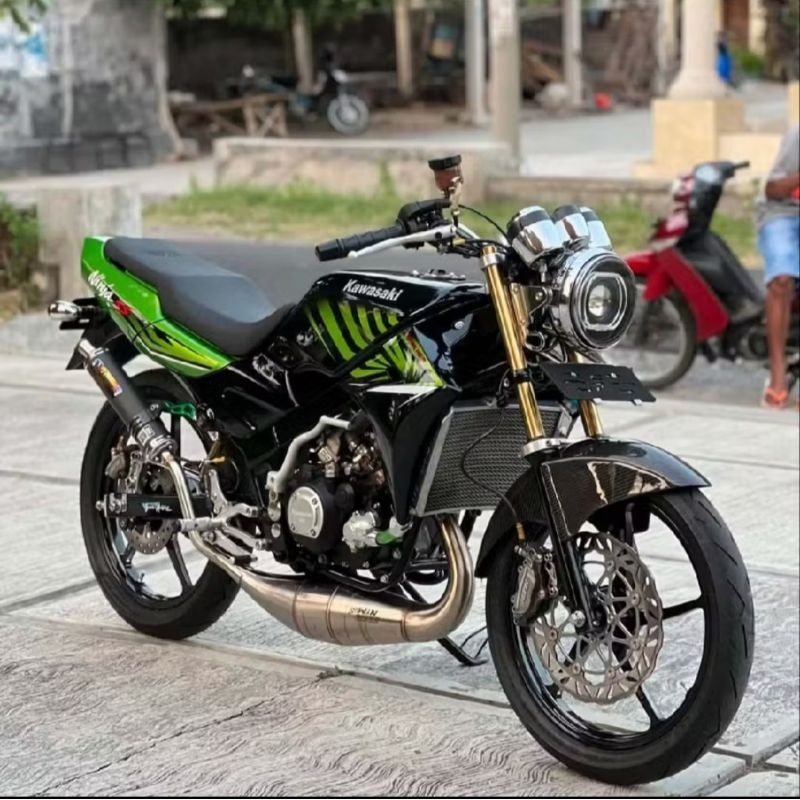 STRIPING STIKER POLET LIST MOTOR KAWASAKI NINJA SS ZEBRA 2014 HIJAU FULL SET