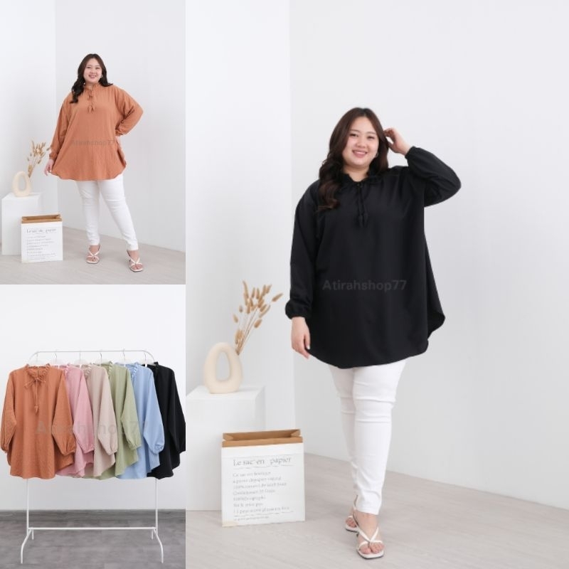 blouse jumbo polos wanita Ld135 Ld145cm kerly rayontwill